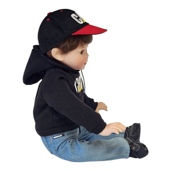 CAT Caterpillar Little Ryan Porcelain Doll 10" Vintage Farm Implement Collectibl - Picture 5 of 16